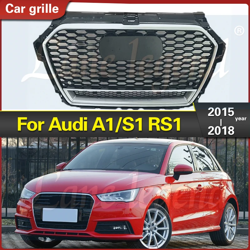 

Auto Accessories Front Modify Racing Grills Grille Fit For Audi A1 S1 2015-2018 RS1 style Mesh Mask Bumper Cover Grille