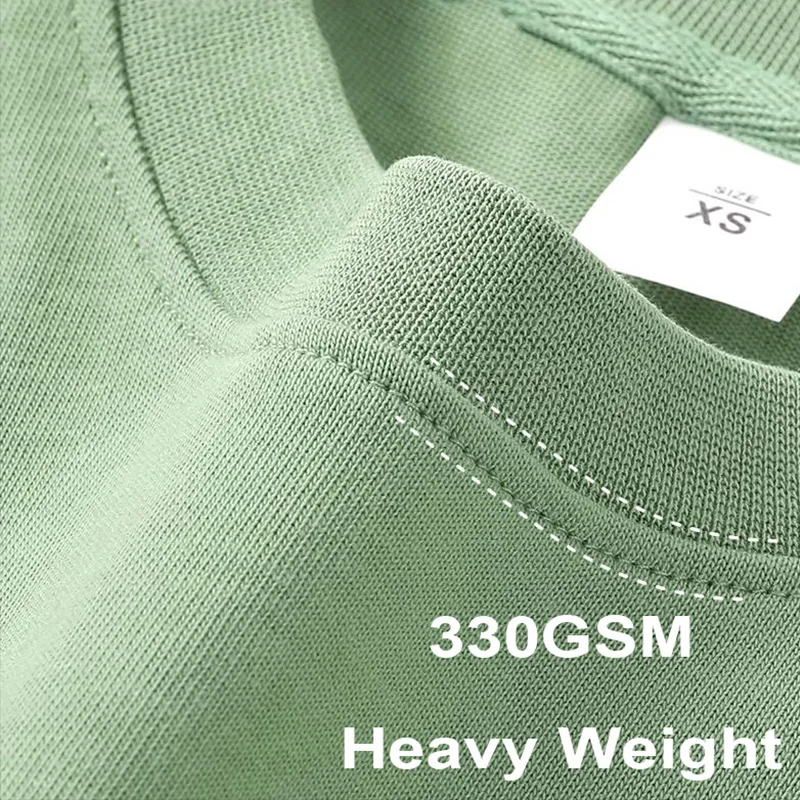 

Luxury Thick Neck Drop Shoulder Big Size Style 330gsm High Qualtity Oversized Heavy Weight T-shirt for Men Cotton Streetwear