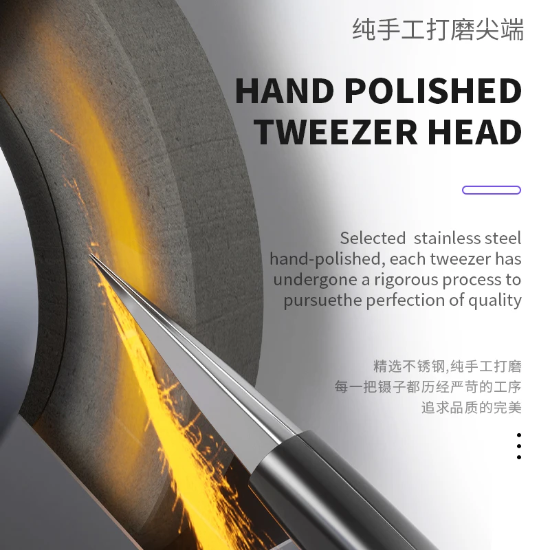 MEKANIK KS-11 Tangan Dipoles Melompat Kawat Pinset 0.008Mm Tip Presisi Stainless Steel Ponsel Perbaikan Alat Manual