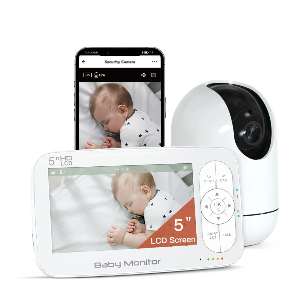 WiFi Smart Tuya Baby Security Camera Monitor 1000ft 720P Baby Pet Monitors with Camera and Audio