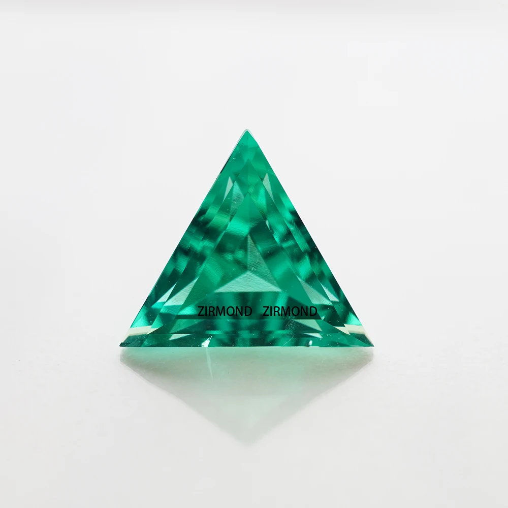 

Stylish Loose Emerald Stones Triangle Cut Lab Grown Gems Colombian Green Color with AGL Certificate Charms for Making Jewelry