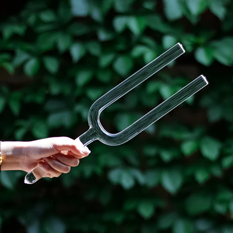 

Crystal Tuning Fork Meditation Yoga Transparent Tuning Forks Professional Tone Sound Healing Quartz Percussion Instruments