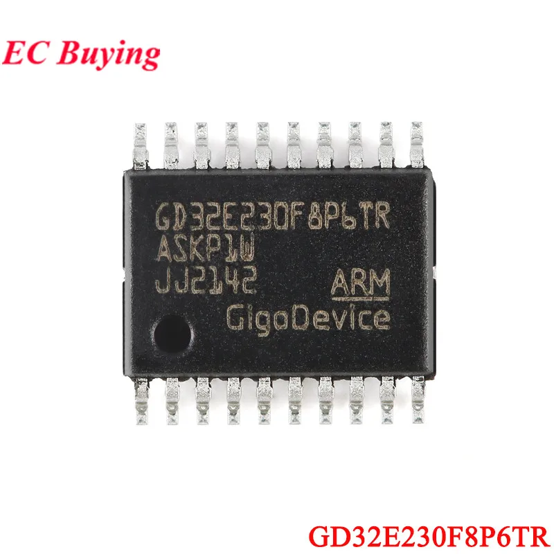 5 PCS/1 PC GD32E230F8P6TR GD32E230 GD32 GD32E 32E230F8P6TR TSSOP-20 ARM Cortex-M23 ไมโครคอนโทรลเลอร์ 32-bit MCU IC Controller ชิป