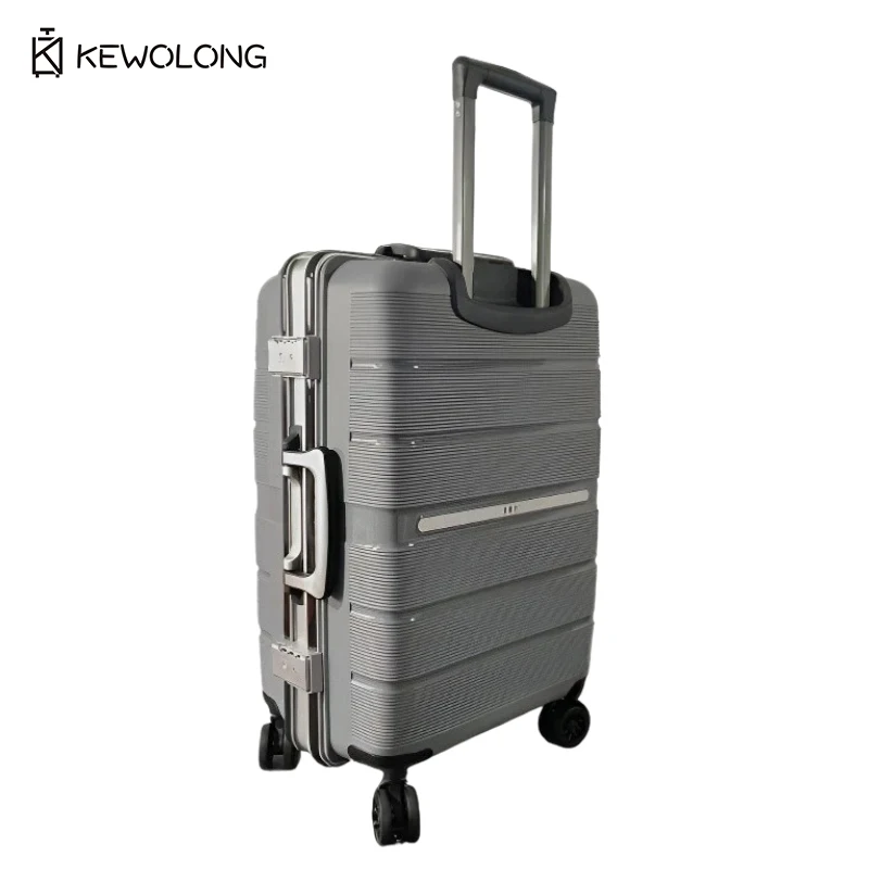 PP Hardside Spinner Suitcase, Large Capacity Carry On Luggage with Lock & 4 Wheels, Lightweight Durable Travel Trolley
