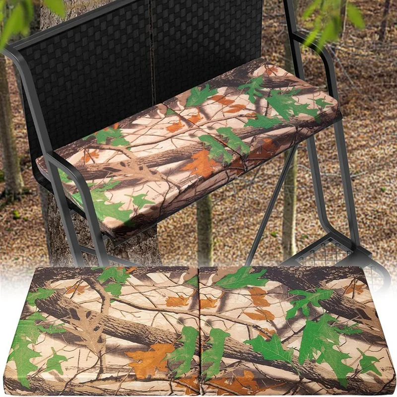 Support d'arbre pliable pour deux personnes, coussin de siège, support d'arbre, siège de remplacement pour la chasse en plein air, supports d'arbre à échelle