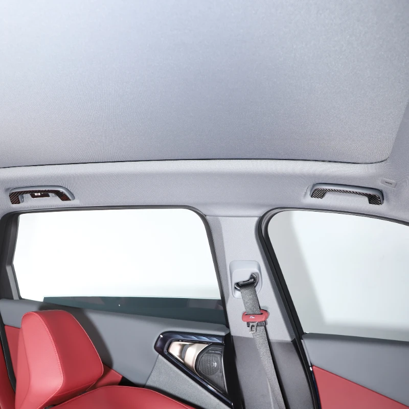 

Gao Ruying For BMW X3 G45 2025-2026 Soft Carbon Fiber Car Roof Handle Cover Trim Sticker Interior Car Accessories