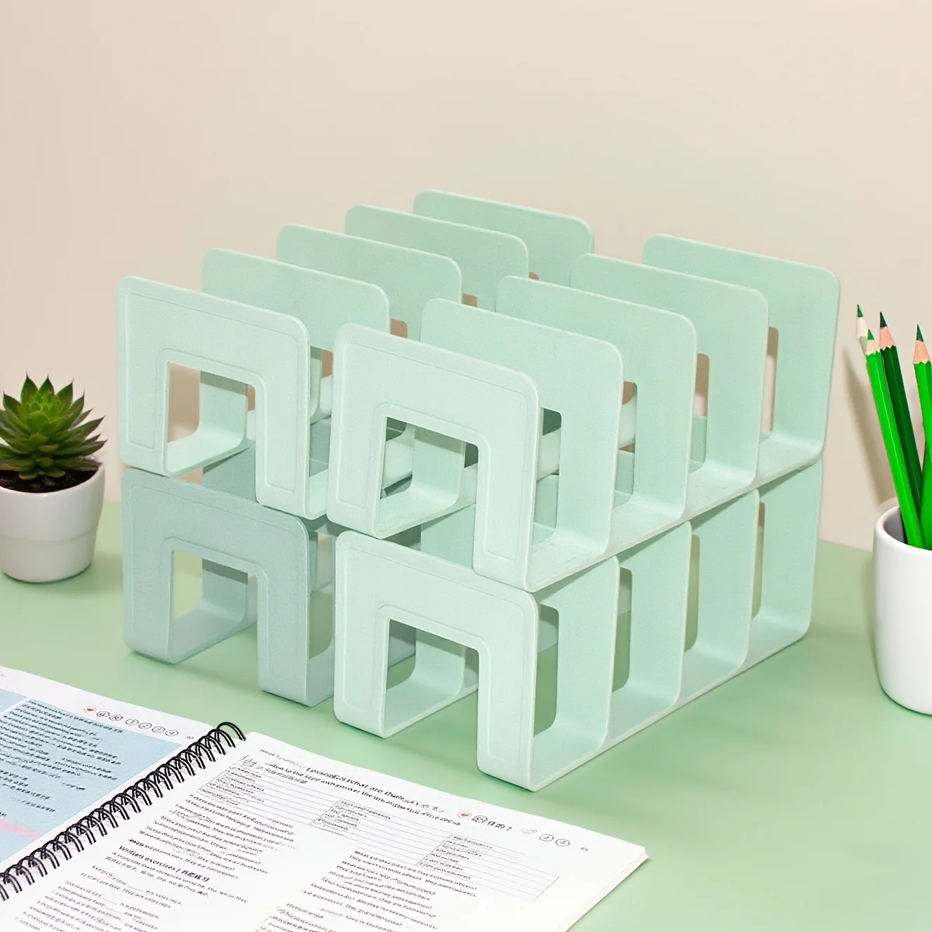 2pcs Reading Stand Book Clips, Desktop Bookshelf, Fixed Book Holder, Desk Storage Gadget, Book Organizer, Integrated Separator