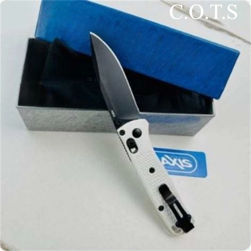 BM 533-3 MINI Bugout Nylon Wave Fibre Handle Axis Lock Folding Outdoor Survival Pocket Knife EDC Camping Hunting Multi-Tools