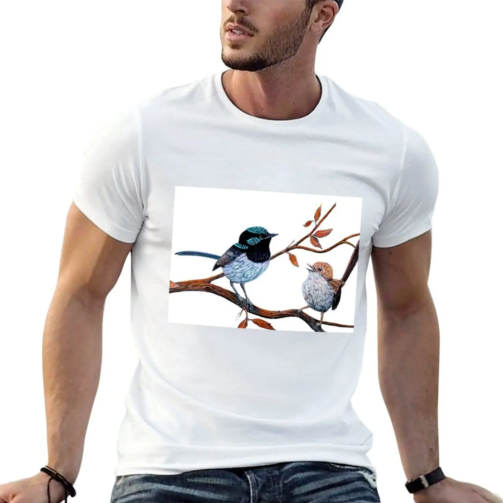 

Fairy Wren Love T-Shirt man t shirt cotton cotton tshirt 100% T-Shirt
