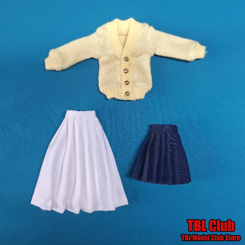 

Женская одежда в масштабе 1/12: желтый кардиган, синяя/белая юбка, аниме-костюм Кита Икуё для 6-дюймовой фигурки солдата Bandai 30MP.