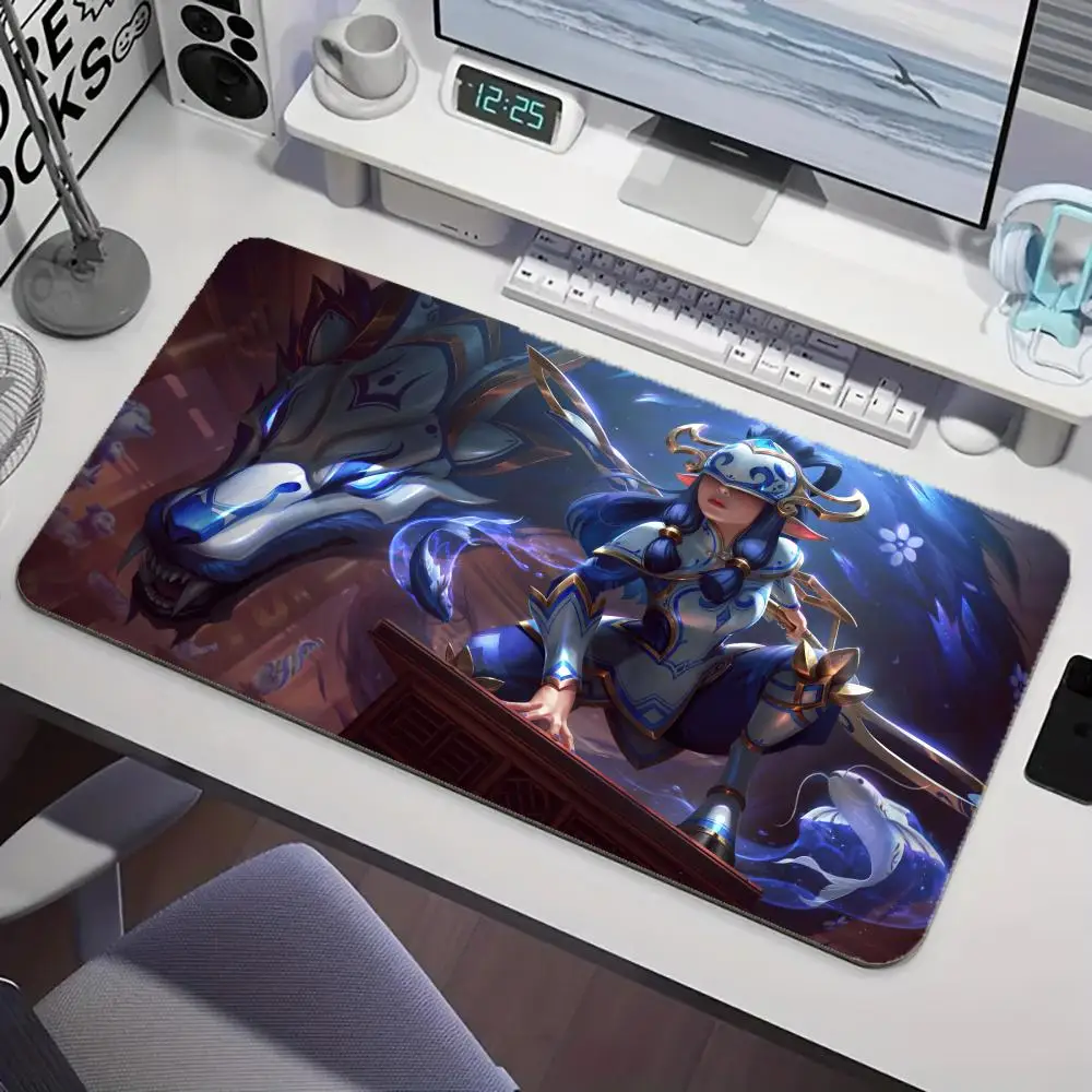 Mouse Pad PC 900x400mm Colorful Graffiti Desktop Mouse Mat League of Legends Mousepad Laptop Arcane Anime Girl Keyboard Mat