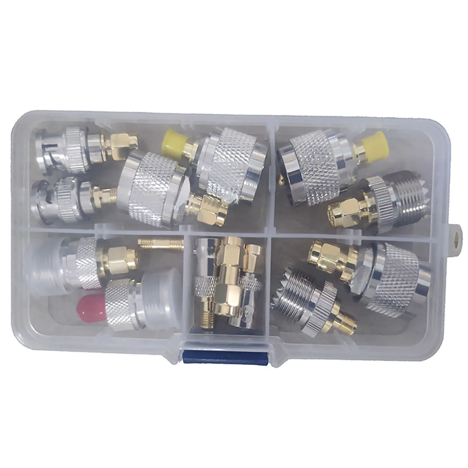 14pcs RF Connector Adapter SMA To SMA BNCUHF NType RF Coaxial Cable Coupling Nut SMA To SMA BNC NF RF Type Connector Kit