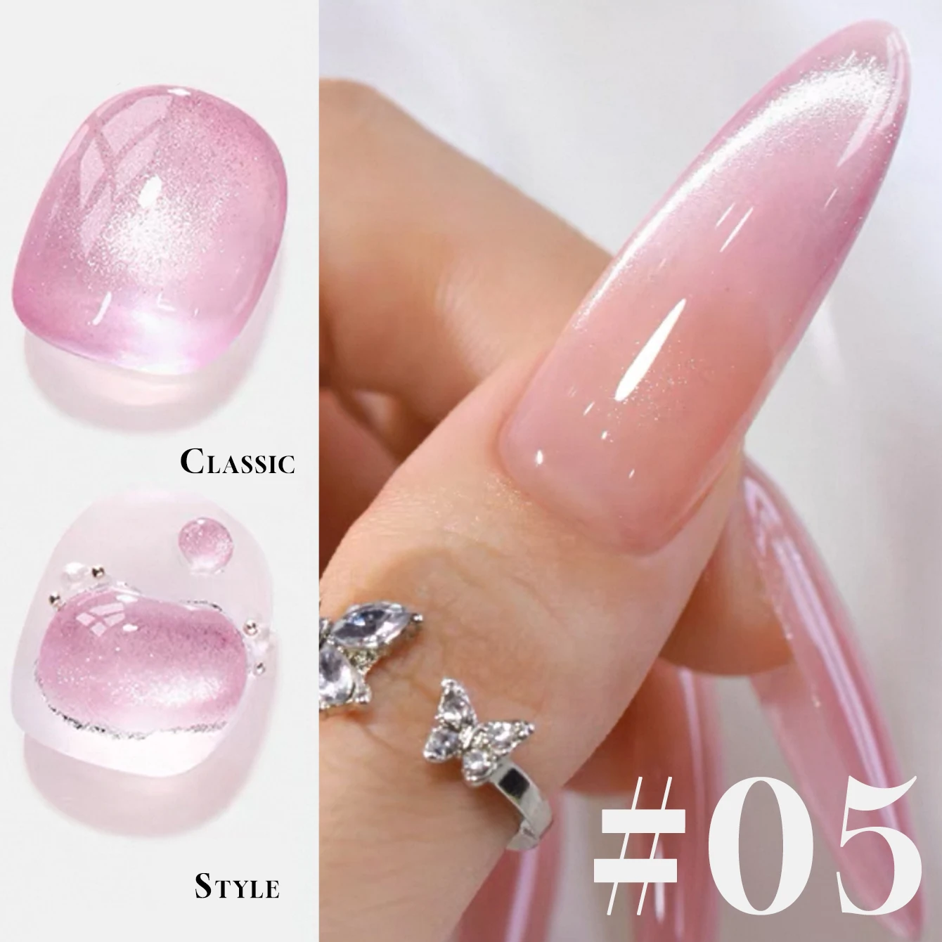 1-6 SZT. Lakier Żelowy do Paznokci Kocie Oko Lodowy 2025 Najlepiej Sprzedający Się Codzienny Delikatny Super Błyszczący Kolorowy Koraliki Szklane Akcesoria do Zdobienia Paznokci