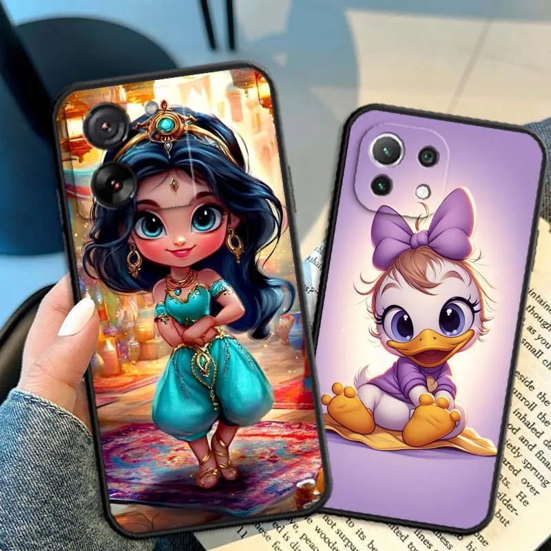 美しいディズニープリンセスアニメ Xiaomi Mi 15 14 13 13T 12 12T 12S 11 11i 11T Pro Ultra Lite 5G ブラック ソフトカバー