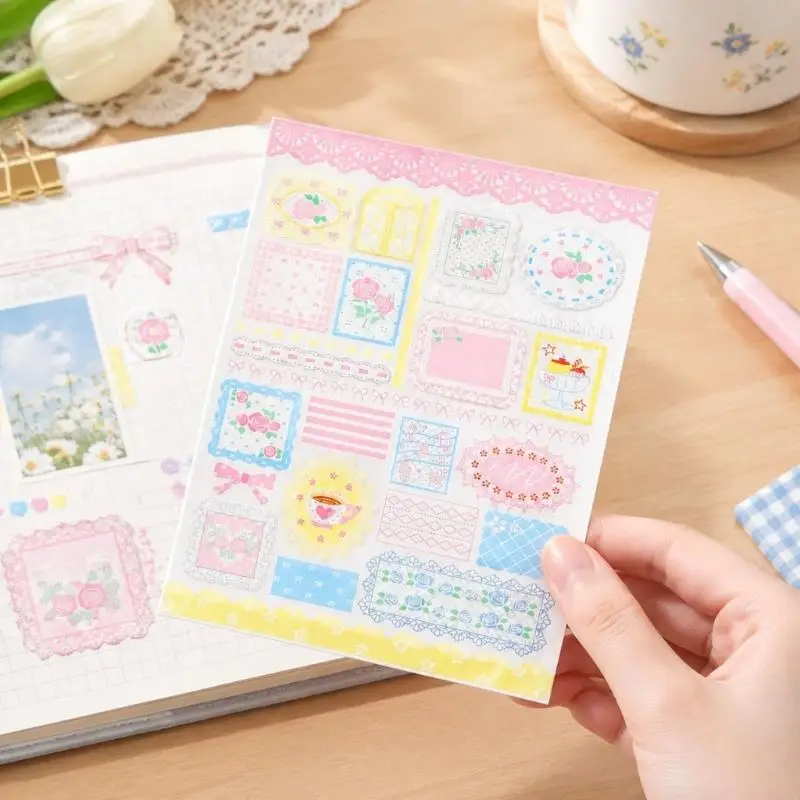 CORA Cuttable Journal Paper for Overlapping Page Borders and Scrapbooking Decoration