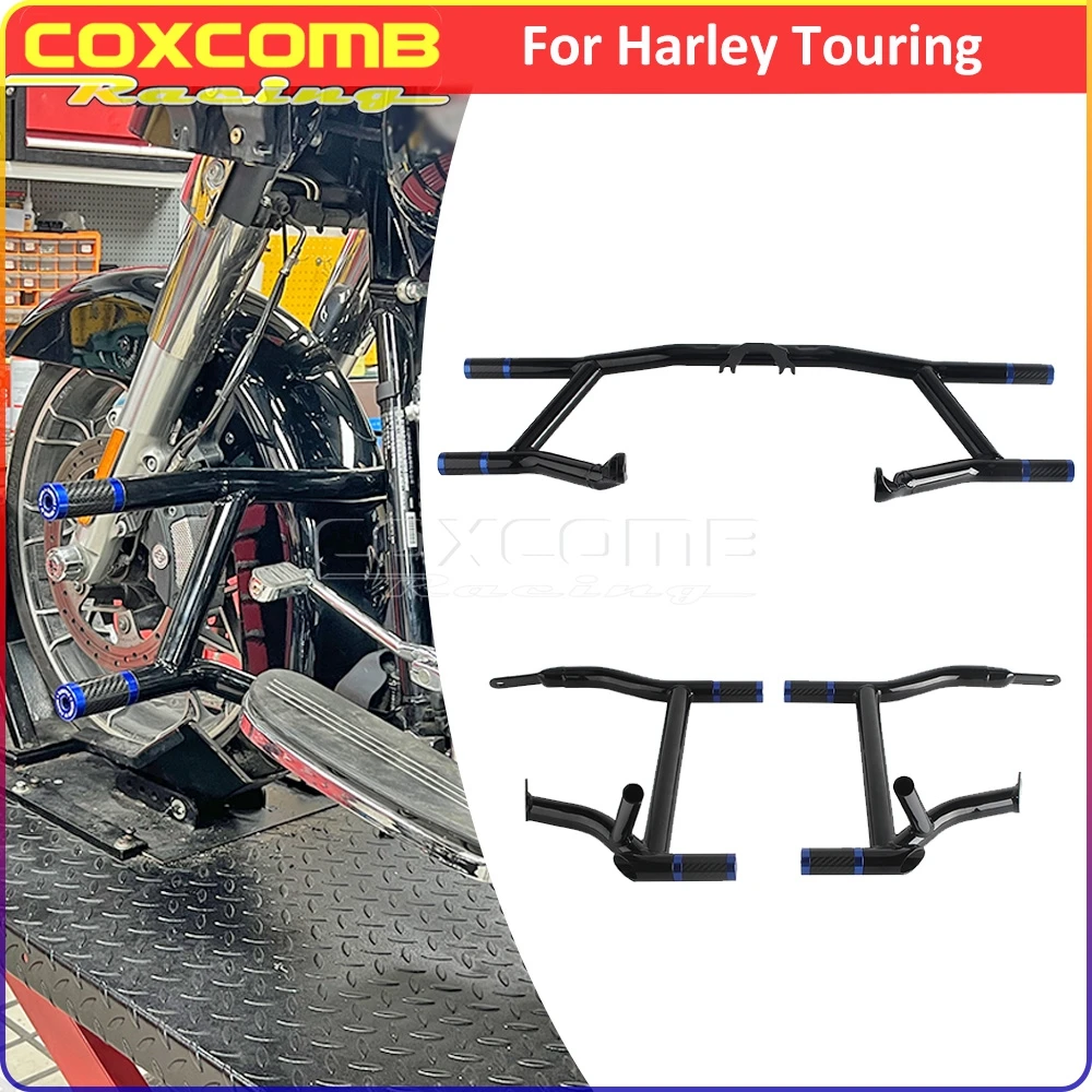 For Harley Road Glide FLTRXST FLTRXSE FLTRXSTSE FLTRXSE FLTRU FLTRK Motorcycle Saddlebag Rail Bumper Front Highway Engine Guard