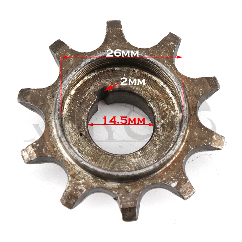 9 Hole 44 Tooth Chain Sprocket for 49cc 66cc 80cc Engine Motorized Bicycle Motorcycle Accessories Transmission Belt Wheel