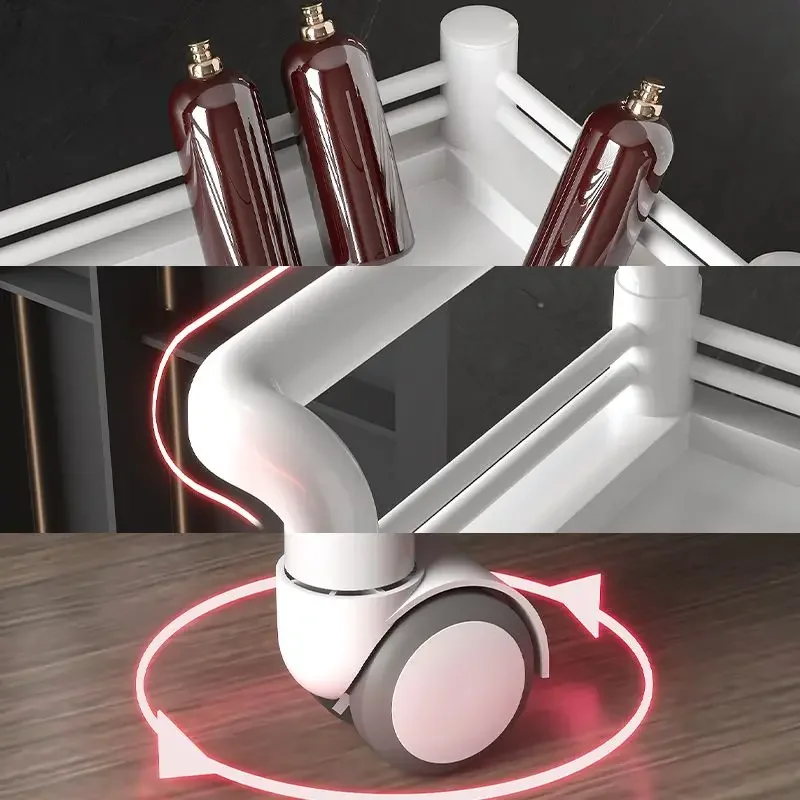 عربة تجميل خاصة، عربة تجميل يدوية متنقلة، أداة رف عربة التجميل المنزلية #3