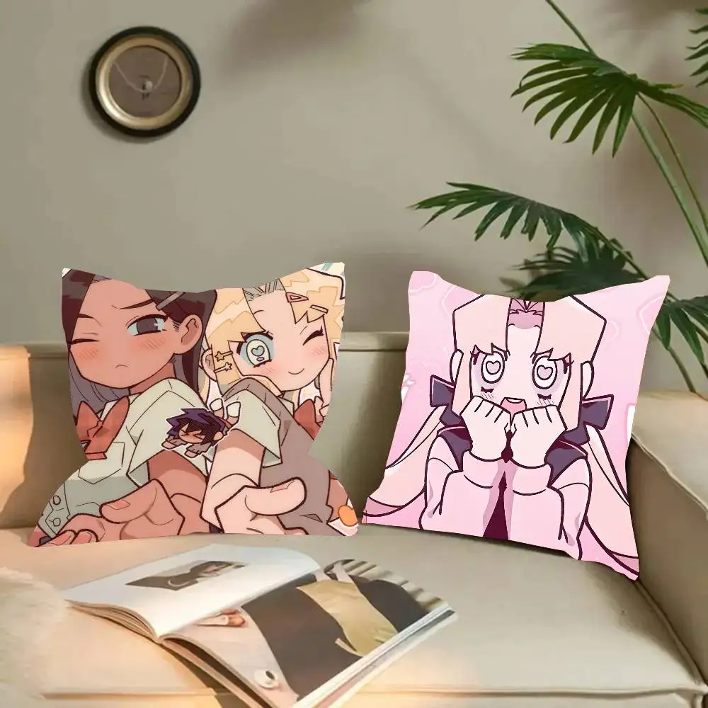 Korean Girl Love Anime L Love A-Amy Pillow Case Fashion Square Pillowcase Bedroom Sofa Room Ins Decoration Leisure