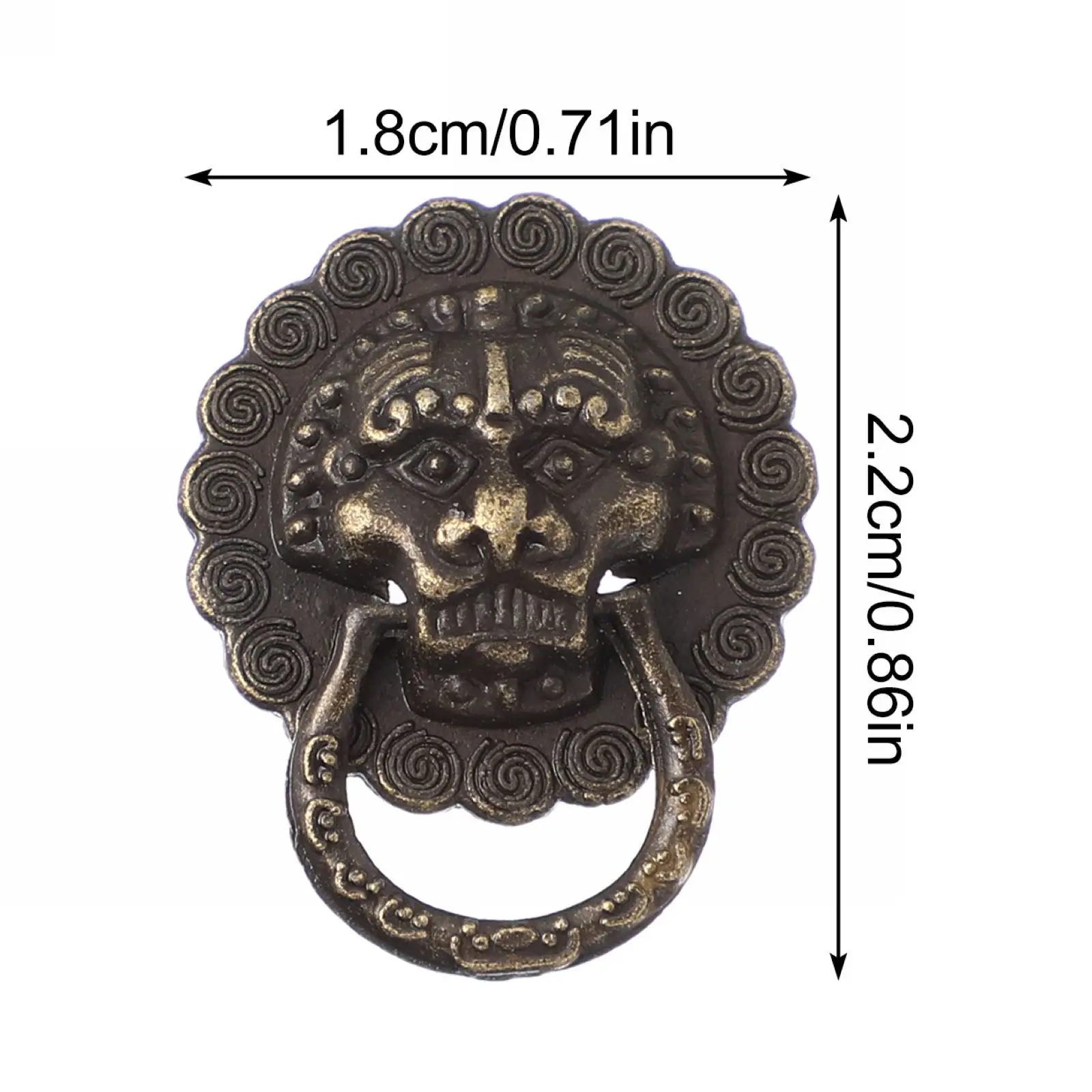 24 قطعة 20 مللي متر الأسد رئيس درج يسحب سبائك الزنك خزانة سحب سهلة التركيب الزخرفية تسحب درج سحب