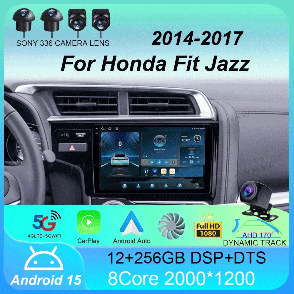 

Car Radio Android 15 Carplay Auto Multimedia Player For Honda Fit Jazz 2014 2015 2016 2017 Autoradio GPS Stereo 2din Head Unit