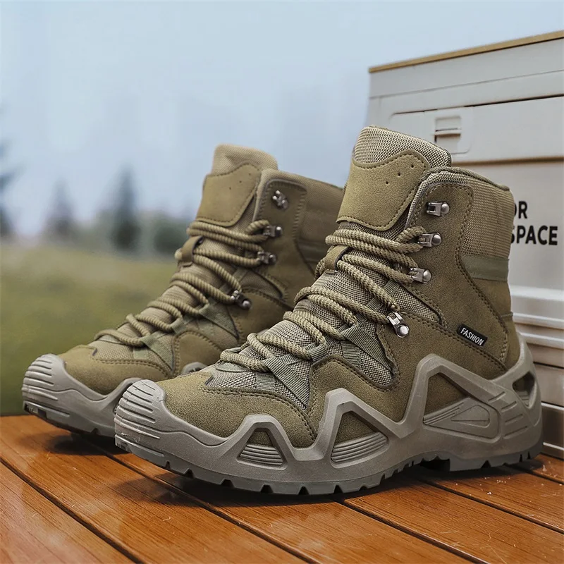 

Winter Boots Men's Black Hunting shoe Military Tactical Work Hiking Boots Combat Training Shoes Comfortable Ankle Boots 2025