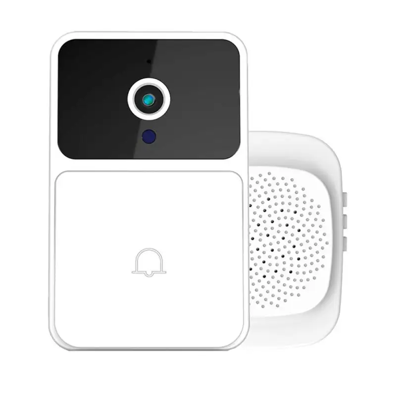 Timbre inteligente con Wifi para el hogar, dispositivo compacto con acceso remoto, seguro, conveniente, mejorado, con lente gran angular