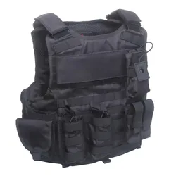 Chaleco táctico portaplacas ligero MOLLE para airsoft y uso militar