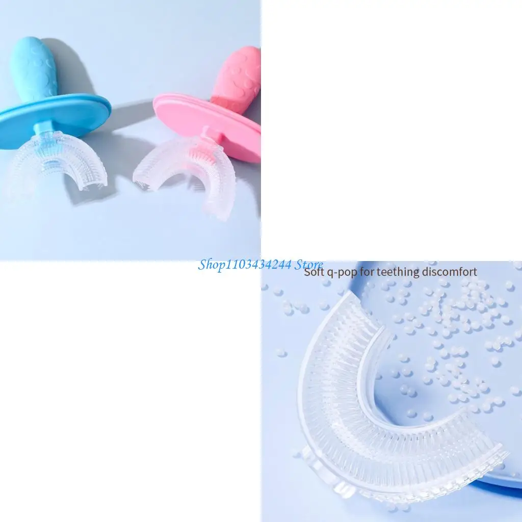 

Silicone Flexible Brushes For Children Teeth Cleaning Essential Bath Time Item