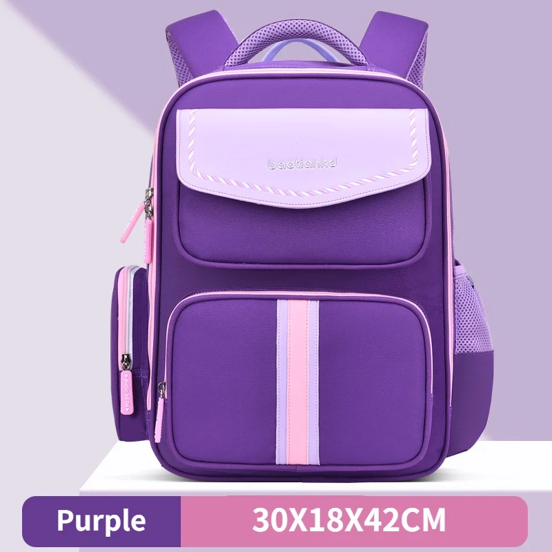 Large Capacity Children Student Grade 1-6 Reflective Backpacks New Girl Boy British Style Lightweight Comfortable Schoolbags Hot