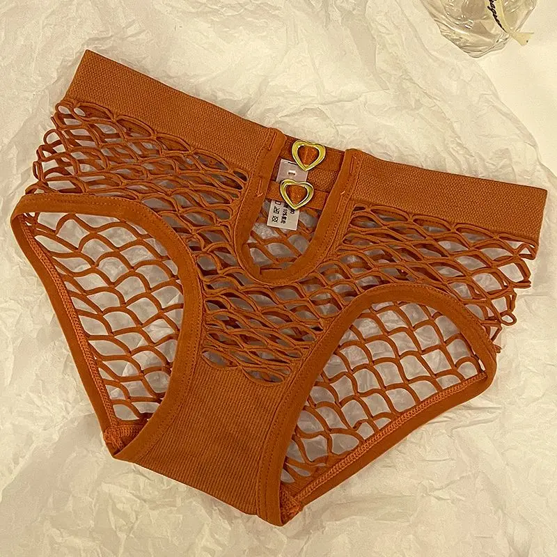 3Pcs Sexy Underwear Women Hot Mid Waist Panties Hollow Out Cotton Crotch Antibacterial Charming Briefs Lingerie Sexy De Femmes