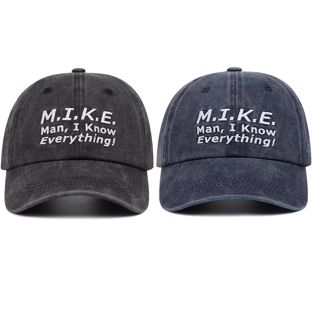Mike retro washed embroidered baseball cap women men outdoor fashion versatile casual hat