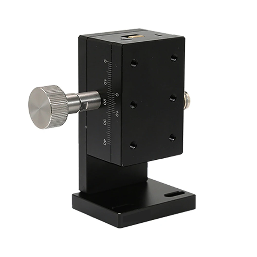 Z Axis LWZ4060 40*60mm Dovetail Groove Sliding Table Manual Platform Rack and Pinion Drive High Precision Knob Fine-Tuning Slide