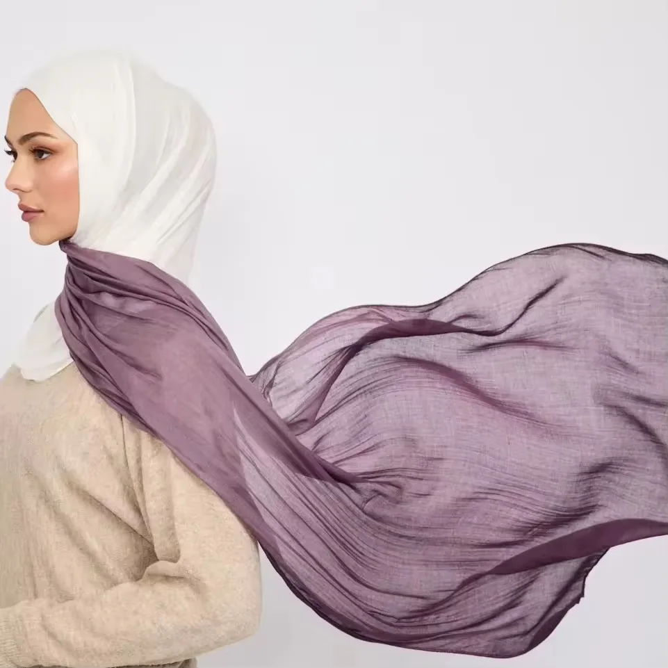 

Big Size Gradient Cotton Rayon Scarf Hijab Woman Muslim Hijab Headwraps Lady Premium Shawls Islamic Turban Ramadan Eid Headband