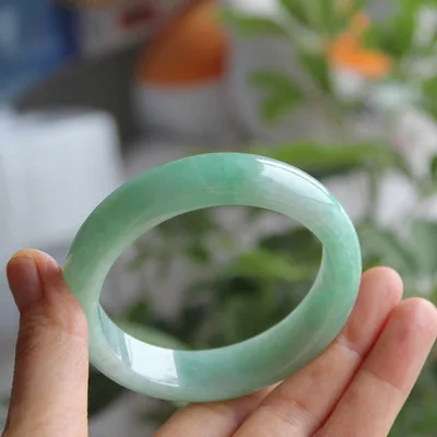 5A Class High-quality Jewelry Light Green Original Ecological Pattern Bracelets Exquisite Gifts Accessories Pure Natural Bangles