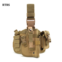 Camping Outdoor Wraparound Adjustable Leg Bag Military Tactical Belt Pack Shooting Pistol Butt Holster Waist Bag  for Hunting