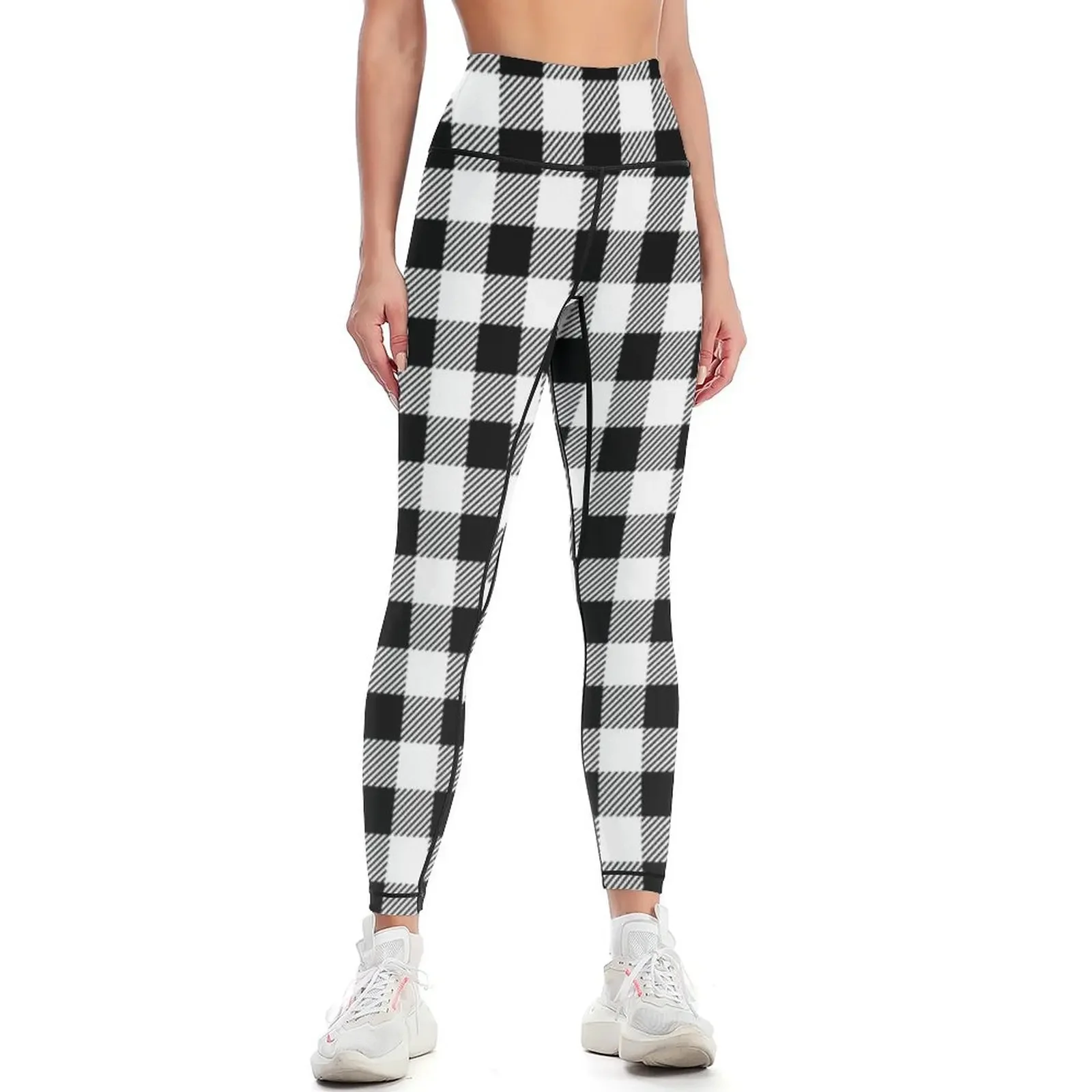 

Plaid (white/black) Leggings workout clothes for Fitness's gym clothes push up legging legging pants raises butt Womens Leggings