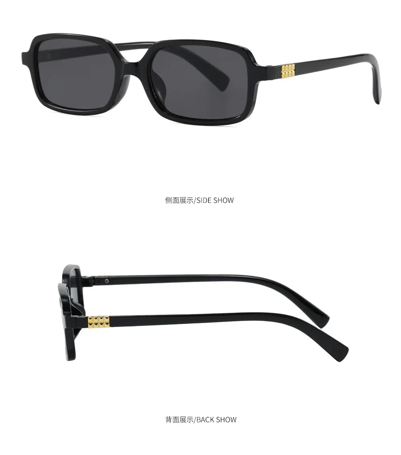 Luxuriöse Rechteck Sonnenbrille Frauen Oval Vintage Marke Designer Quadrat Sonnenbrille Männer Shades Weibliche Brillen – Detail 5