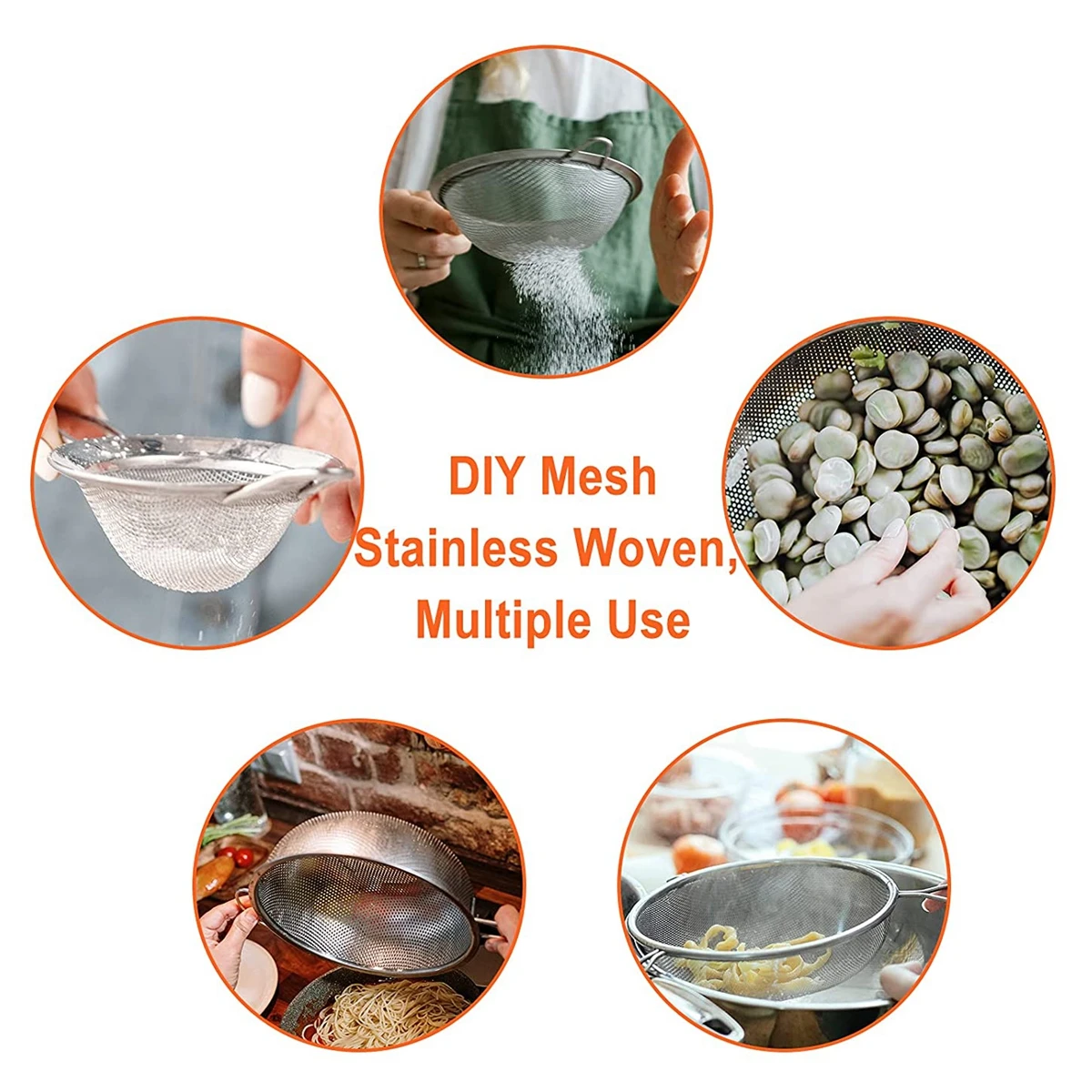 304 Stainless Steel Fine Woven Wire Mesh Roll Screen Sheet Metal Air Vent Mesh Door Window Inserts Screen Protector Net Strainer