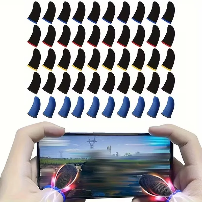 6 pairs of breathable and sweat proof finger cots for competitive games, suitable for controllers with random colors