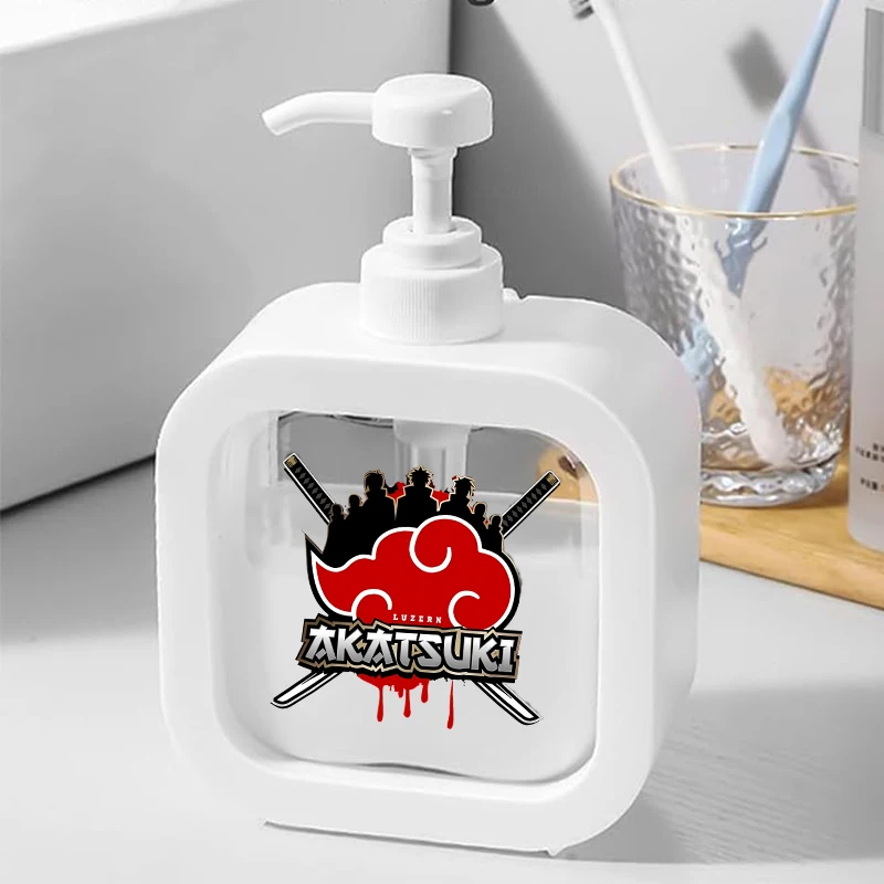 

300ML Naruto Creative Transparent Soap Dispensers Refillable Portable Empty Bottle Shower Gel Detergent Dispensing Bottles Gift