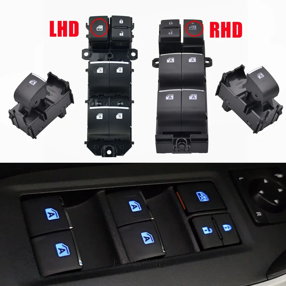 LHD&RHD Driver Side Electric Power Master Window Switch For Toyota RAV4 RAV 4 2019 2020 2021 Yaris Cross Lighted LED Backlight