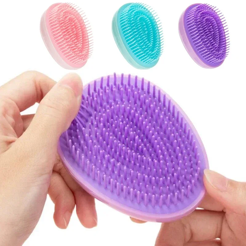 Mini cepillo para desenredar el cabello, cepillos para el cabello de forma redonda de huevo, peines para alisar el cabello anudados, herramientas de masaje antiestático para el cuidado del cabello