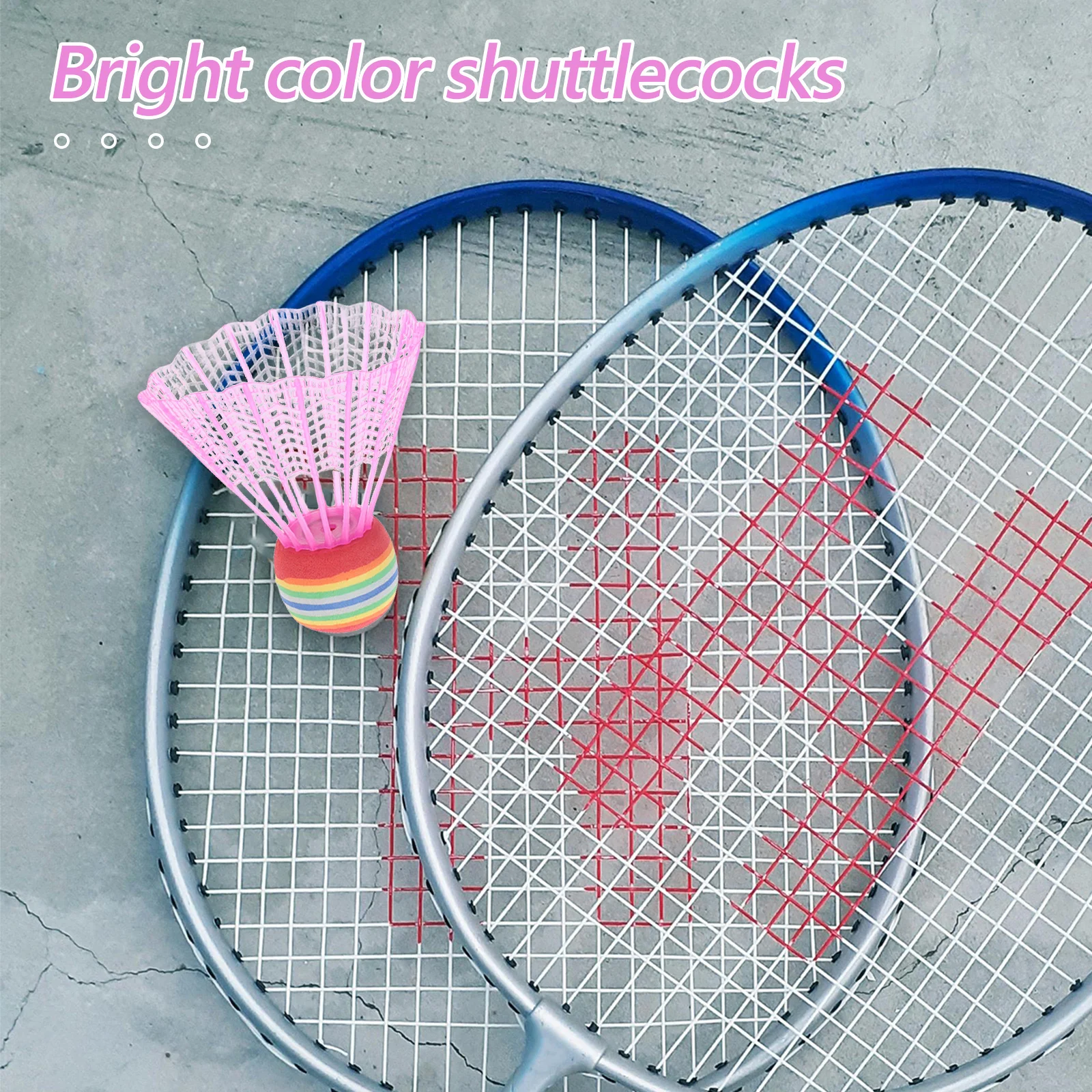 

12 pcs Colorful Shuttlecock Badminton Training For Kids Lightweight Portable Indoor Outdoor Practice Birdies Durable Plastic