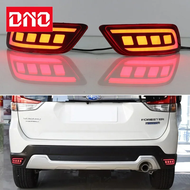 Car LED Rear Bumper Lamps For Subaru Forester 2019 - 2023 Brake Light Turn Signal Backup Reflector Lamp Taillights Fog lamps