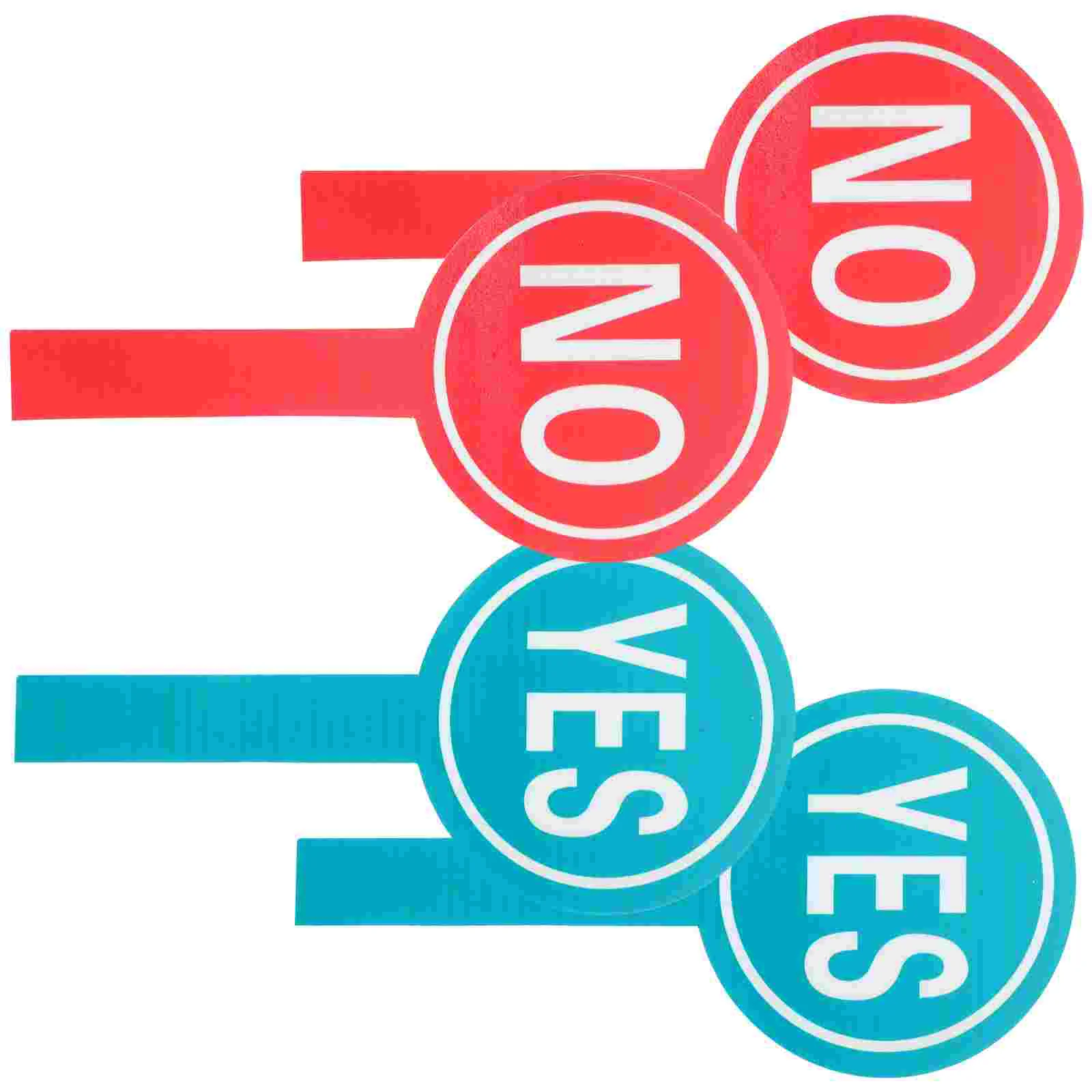 Tabellone segnapunti portatile da 4 pezzi Sì No Votazione Schiuma KT 15x30 cm Fornitura per aula su un solo lato Insegnamento di giochi scolastici per giudice