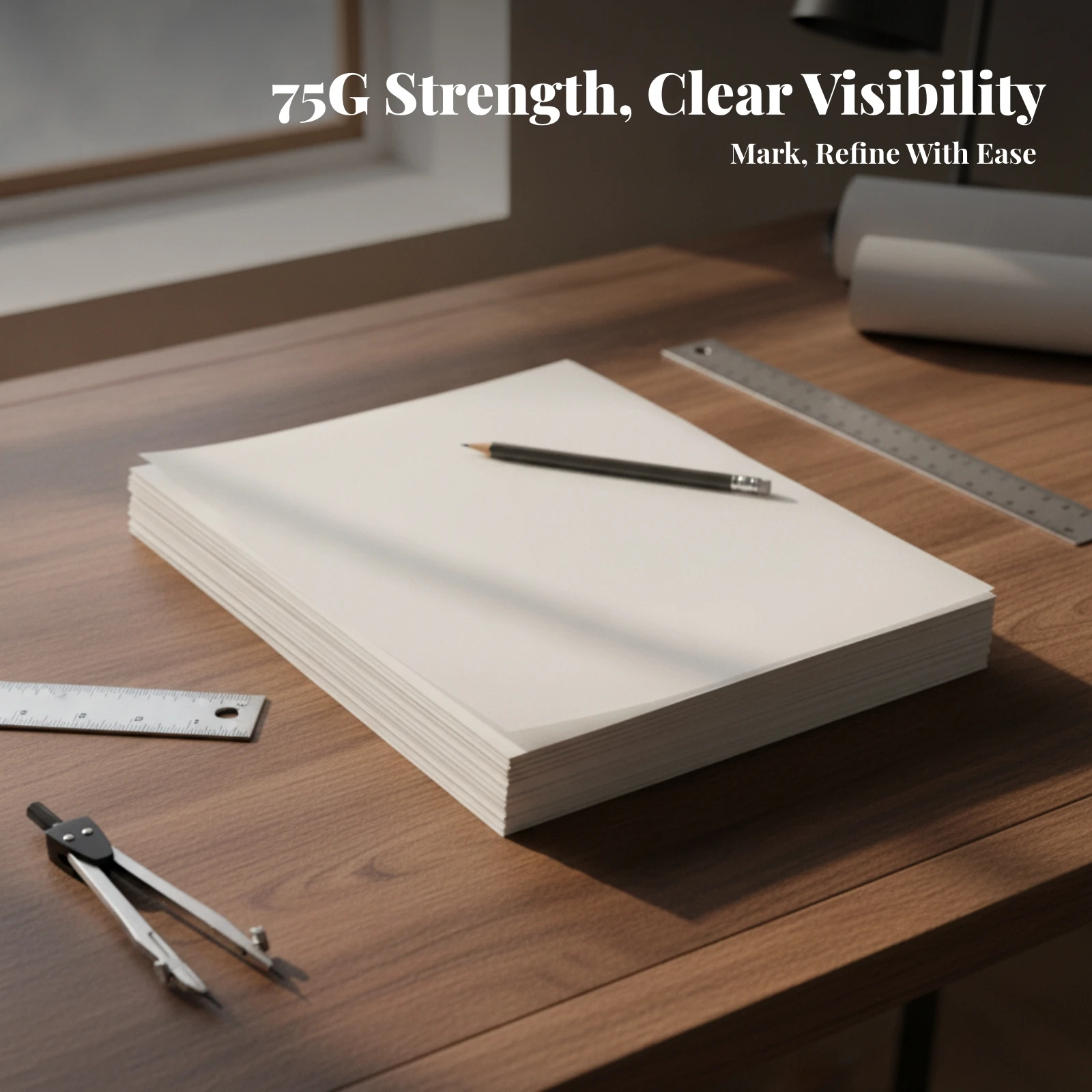90 Sheets A4 Tracing Paper Translucent Semi-Transparent Tracing Paper Sheet Versatile Manual for Artists, Sketching