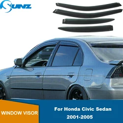 Side Window Deflector For Honda Civic Sedan 2001 2002 2003 2004 2005 Car Window Vent Visor Sun Rain Guard Awning Shelter SUNZ