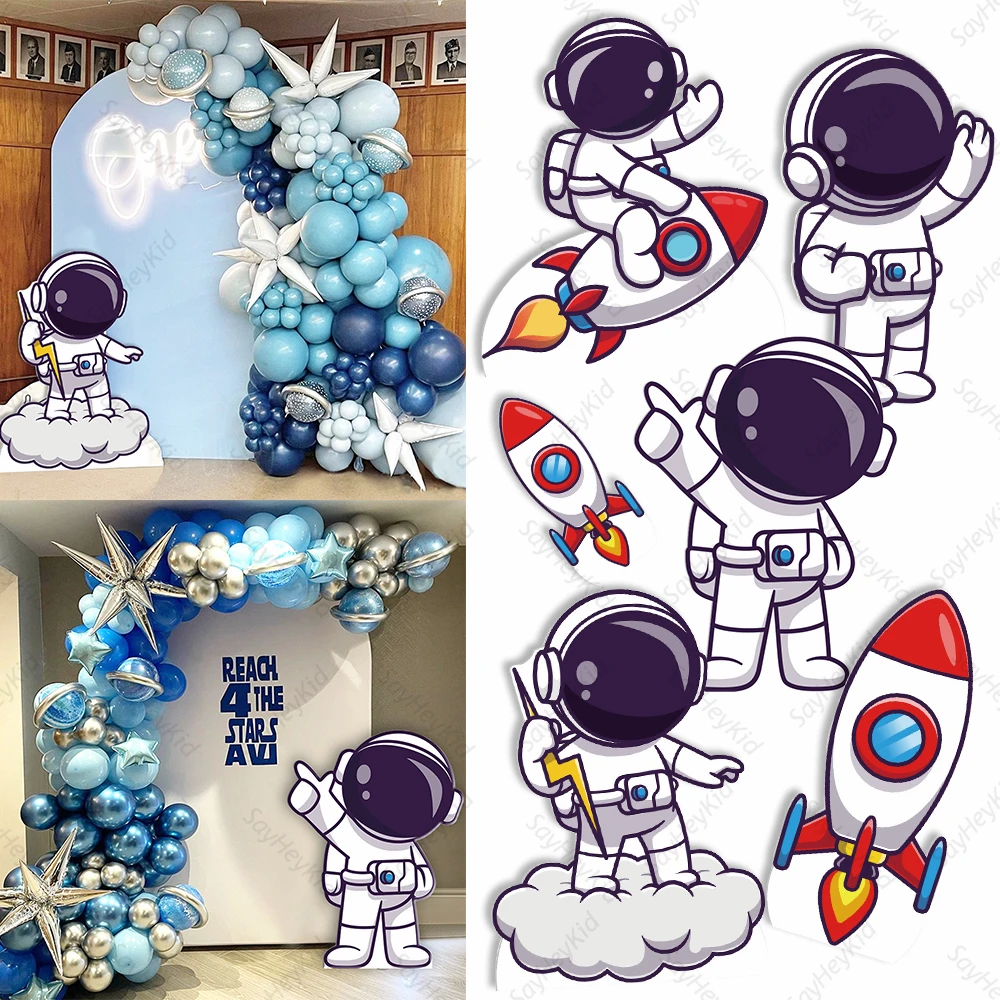 18/24/36inch Astronaut Spaceman Decor KT Board Rocket Space Theme Birthday Baby Shower Kids Party Photo Props Decoration