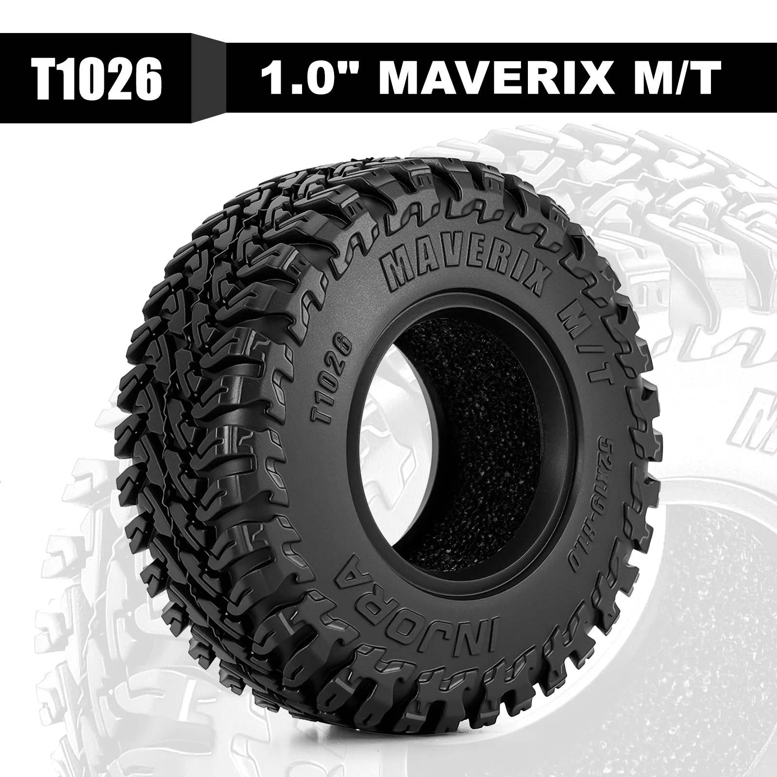 INJORA 52*19mm 1,0" MAVERIX M/T Reifen für 1/18 1/24 RC Crawler (T1026) – Detail 5